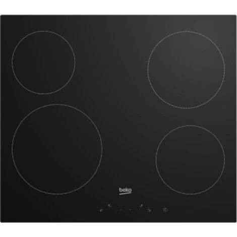 Taque Vitroceramique Beko HIC 64401 Noir 58x51cm 6800W 1 Taque Vitroceramique Beko HIC 64401 Noir 58x51cm 6800W