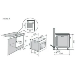 Fours Encastrables Électrique 73L DE DIETRICH 3385W 60cm, DOP8360A 7 Fours Encastrables Électrique 73L DE DIETRICH 3385W 60cm, DOP8360A -Bransch Magasin 27854426 3