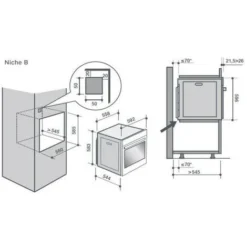 Fours Encastrables Électrique 73L DE DIETRICH 3385W 60cm, DOP8360A 8 Fours Encastrables Électrique 73L DE DIETRICH 3385W 60cm, DOP8360A -Bransch Magasin 27854426 4
