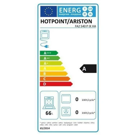 Four électrique Encastrable Pyrolyse Chaleur Tournante HOTPOINT FA2 540 P IX HA - 66L - Inox - Multifonction 4 Four électrique Encastrable Pyrolyse Chaleur Tournante HOTPOINT FA2 540 P IX HA - 66L - Inox - Multifonction – Image 4