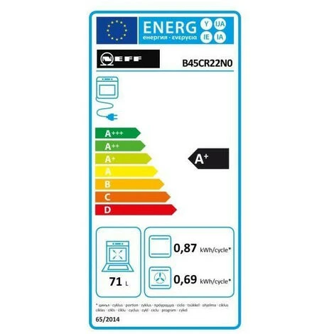 Fours Encastrables Multifonction 71L NEFF 3600W 60cm, B45CR22N0 2 Fours Encastrables Multifonction 71L NEFF 3600W 60cm, B45CR22N0 – Image 2