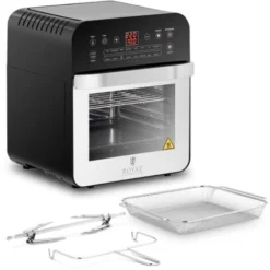 Mini Four Électrique À Convection Combiné Friteuse Air Chaud Minuterie 1600W 12l