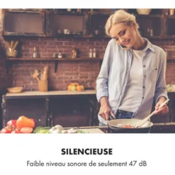 Klarstein Balzac Silent 60 Hotte Aspirante Inclinée 60cm , Débit 604 M³/h , 47 Db , Panneau De Commande Tactile , éclairage Led , Classe A - Argent -Bransch Magasin 28905512 3