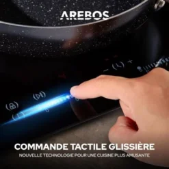 AREBOS Plaque De Cuisson En Vitrocéramique Table De Cuisson électrique Contrôle Cuisinière 2 Foyers -Bransch Magasin 30038606 4