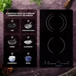 AREBOS Plaque De Cuisson En Vitrocéramique Table De Cuisson électrique Contrôle Cuisinière 2 Foyers -Bransch Magasin 30038606 5