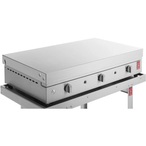 Plancha PLANET à Gaz - CHEF 80 Lisse + Couvercle à Charnières - 3 Brûleurs 2 Plancha PLANET à Gaz - CHEF 80 Lisse + Couvercle à Charnières - 3 Brûleurs – Image 2