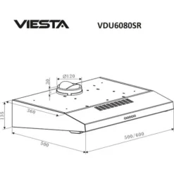 VIESTA VDU6080SR Hotte Aspirante Murale 60cm En Acier Inoxydable Avec éclairage LED - Classe énergétique C 8 VIESTA VDU6080SR Hotte Aspirante Murale 60cm En Acier Inoxydable Avec éclairage LED - Classe énergétique C -Bransch Magasin 33896124 4