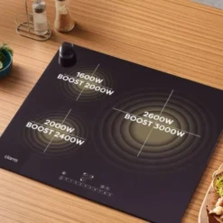 CIARRA CD3BBIH Plaque Induction 3 Foyers - Boosters - 6200W - Commandes Sensitives - 9 Niveaux - Minuteur - L 59cm 8 CIARRA CD3BBIH Plaque Induction 3 Foyers - Boosters - 6200W - Commandes Sensitives - 9 Niveaux - Minuteur - L 59cm -Bransch Magasin 35820841 4