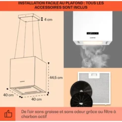 Kronleuchter Smart Hotte Aspirante îlot 595m³ / H Panneau LED Contrôle Par Application -Bransch Magasin 39490890 5