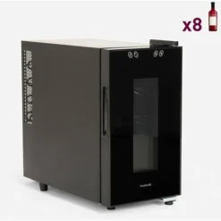 Cave à Vin Réfrigéré à LED Pour 8 Bouteilles à Zone Unique Bacchus VIII