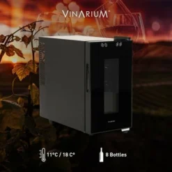 Cave à Vin Réfrigéré à LED Pour 8 Bouteilles à Zone Unique Bacchus VIII -Bransch Magasin 39837425 4