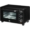 HOMCOM Mini Four 1400 W 21 L - Thermostat 230°C Max - Minuteur 60 Min - 3 Modes De Cuisson - 4 Accessoires Inclus - Acier Inox. Métal Verre Trempé Noir