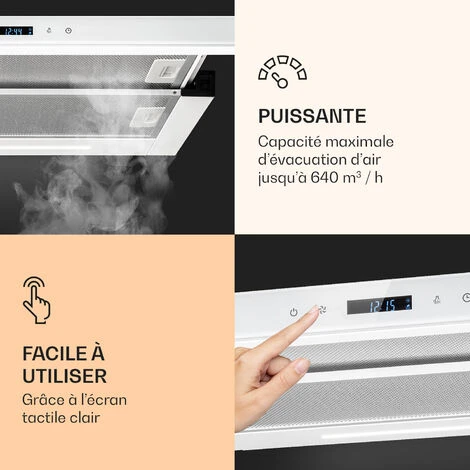 Mariana Neo 60 Hotte Casquette 60cm 640 M³/h Extraction LED 4 Mariana Neo 60 Hotte Casquette 60cm 640 M³/h Extraction LED – Image 4