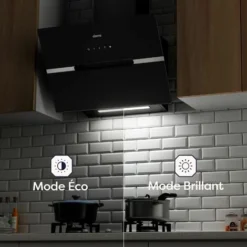 CIARRA Hotte Inclinee Tactile 60cm 650m/h Classe A++ Filtre Actif 4 Vitesses Recyclage Ou Evacuation - Verre Noir - CD6736FB 7 CIARRA Hotte Inclinee Tactile 60cm 650m/h Classe A++ Filtre Actif 4 Vitesses Recyclage Ou Evacuation - Verre Noir - CD6736FB -Bransch Magasin 43900943 3