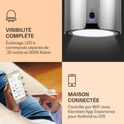 Skyfall Smart Hotte Pour îlot De Cuisine Ø45 cm Recirculation De L'air 402 m³/h LED 7 Skyfall Smart Hotte Pour îlot De Cuisine Ø45 cm Recirculation De L'air 402 m³/h LED -Bransch Magasin 46754989 3