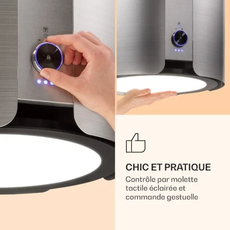 Skyfall Smart Hotte Pour îlot De Cuisine Ø45 cm Recirculation De L'air 402 m³/h LED 4 Skyfall Smart Hotte Pour îlot De Cuisine Ø45 cm Recirculation De L'air 402 m³/h LED – Image 4