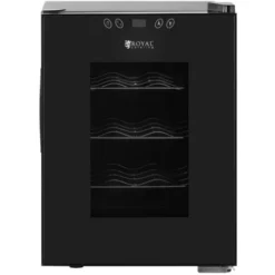 Cave À Vin Frigo Boissons Réfrigérateur Bar Porte Vitrée 31L Boitier Acier Noir -Bransch Magasin 47477810 5