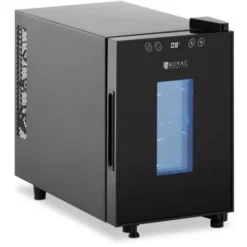 Cave À Vin Frigo Boissons Petit Réfrigérateur Minibar 17L Boitier Acier Noir