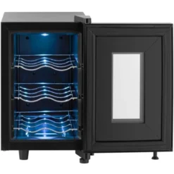 Cave À Vin Frigo Boissons Petit Réfrigérateur Minibar 17L Boitier Acier Noir -Bransch Magasin 47477812 4