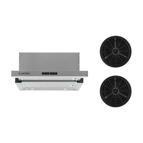 Vinea Hotte îlot 60cm+ 2 Filtres Recyclage D'air 610m³/h Argent 1 Vinea Hotte îlot 60cm+ 2 Filtres Recyclage D'air 610m³/h Argent