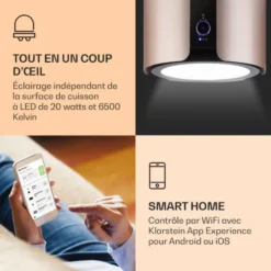 Skyfall Smart Hotte Pour îlot De Cuisine Ø45 cm Recirculation De L'air 402 m³/h LED 7 Skyfall Smart Hotte Pour îlot De Cuisine Ø45 cm Recirculation De L'air 402 m³/h LED -Bransch Magasin 47479850 3