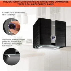 Futurelight Smart Hotte D'îlot à Recyclage D'air 420 m³/h LED Acier Inoxydable -Bransch Magasin 50821639 4