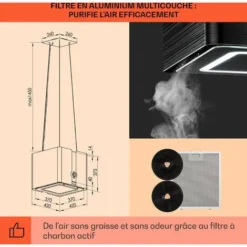 Futurelight Smart Hotte D'îlot à Recyclage D'air 420 m³/h LED Acier Inoxydable -Bransch Magasin 50821639 5
