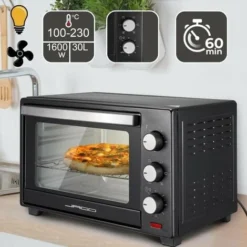 Nova Four électrique De 30 L Avec 6 Modes De Cuisson Avec Poêle à Pâtisserie Et Grill