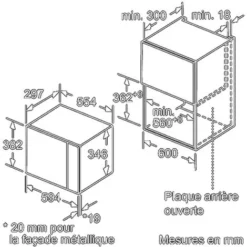 Micro-ondes Encastrable 20l 800w - Bosch - Bfl520ms0 -Bransch Magasin 54089044 3
