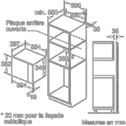 Micro-ondes Encastrable 20l 800w - Bosch - Bfl520ms0 -Bransch Magasin 54089044 4