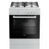 Cuisinière Mixte à 66l 4 Feux Blanc - Beko - Fsg62010fw