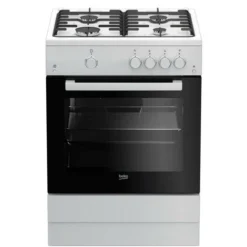 Cuisinière Mixte à 66l 4 Feux Blanc - Beko - Fsg62010fw
