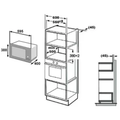 Micro-ondes Gril Encastrable 25l 900w - Beko - Bmgb25332bg -Bransch Magasin 54094234 3
