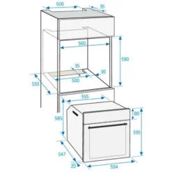 Four Intégrable Multifonction 80l 60cm A Pyrolyse Inox/noir - Beko - Bvm35400xps -Bransch Magasin 54972311 4