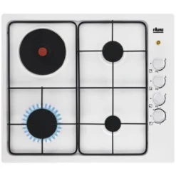 Table De Cuisson Mixte 60cm 4 Feux Blanc - Faure - Fgm64300w