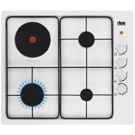 Table De Cuisson Mixte 60cm 4 Feux Blanc - Faure - Fgm64300w 1 Table De Cuisson Mixte 60cm 4 Feux Blanc - Faure - Fgm64300w