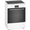 Cuisinière Vitrocéramique 66l 4 Feux Blanc - Bosch - Hkr39i120