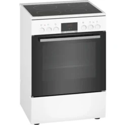 Cuisinière Vitrocéramique 66l 4 Feux Blanc - Bosch - Hkr39i120