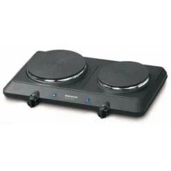 Réchaud électrique 2 Feux 2250w - Taurus White And Brown - Volcano Duo