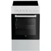 Cuisinière Vitrocéramique Électrique 60L BEKO 5800W 50cm, FSS 57100 GW