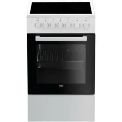 Cuisinière Vitrocéramique Électrique 60L BEKO 5800W 50cm, FSS 57100 GW