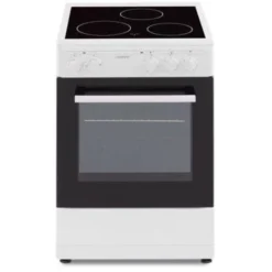 OCEANIC Cuisiniere Vitrocéramique 50 X50 - Four Convection Naturelle - Four 48L - Blanc