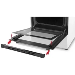 OCEANIC Cuisiniere Vitrocéramique 50 X50 - Four Convection Naturelle - Four 48L - Blanc -Bransch Magasin 57954135 5