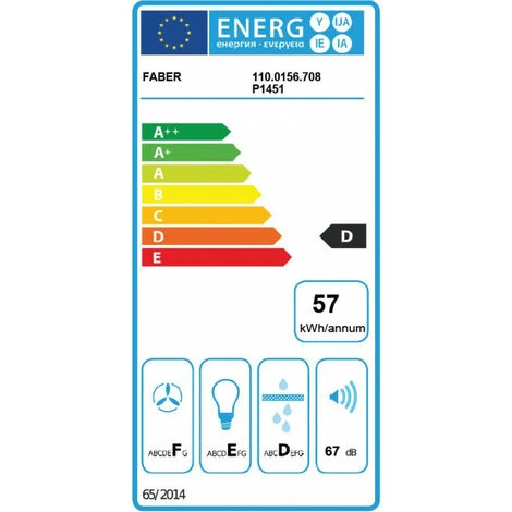 Hotte Visière 290m³/h FABER 59.8cm, 5605243 2 Hotte Visière 290m³/h FABER 59.8cm, 5605243 – Image 2