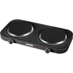 Mesko MS 6509 Double Four électrique 2 Plaques De Cuisson 18,5 Cm Et 15,5 Cm 2000W Noir