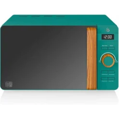 SWAN SM22036GRENEU Micro-ondes Digital 20L Design Moderne Nordic 800W Vert