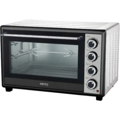 Camry CR 111 Four électrique à Convection 45L Avec Rôtissoire à Poulet Rotative Minuterie 2000W Argent