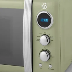 SWAN SM22030GN Retro Micro-ondes Numérique 20L, 5 Niveaux Puissance, Décongélation, Minuterie 800W Vert 9 SWAN SM22030GN Retro Micro-ondes Numérique 20L, 5 Niveaux Puissance, Décongélation, Minuterie 800W Vert -Bransch Magasin 58536212 5
