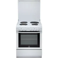 INDESIT-I6E6C1AE(W)/FR - Cuisiniere Electrique - 4 Zones - 7000W - Four Multifonctions Catalyse - 59L - A - 60x60cm -Blanc