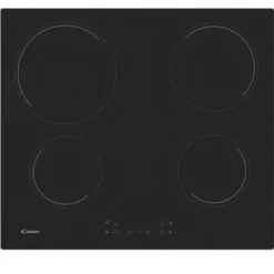 CANDY CH64CCB Plaque De Cuisson Vitrocéramique - 4 Zones - 6500 W - L 56 X P 49 Cm - Revetement Verre - Noir
